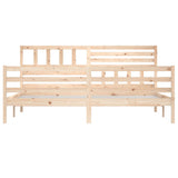 Bed Frame without Mattress 180x200 cm Super King Super King Size Solid Wood 3101103