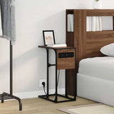 Bedside Cabinet Brown Oak 41.5 x 26 x 60.5 cm Engineered Wood 859604