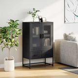 Highboard Black 68x39x111.5 cm Steel 853362
