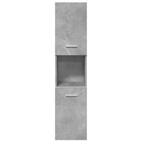 4 Piece Bathroom Furniture Set Concrete Grey Engineered Wood 3324864