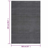 Washable Rug Soft Shaggy Anthracite 160x230 cm Anti Slip 3188008