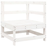 6 Piece Garden Sofa Set White Solid Wood Pine 3250713