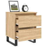 Bedside Cabinets 2 pcs Sonoma Oak 40x35x50 cm Engineered Wood 826899