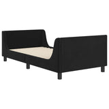 Children's Bed Frame with Headboard Black 90 x 200 cm Velvet 42010889