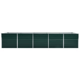 Garden Raised Bed Galvanised Steel 400x80x77 cm Green 47061