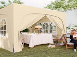 3 x 3m Pop-Up Gazebo Shelter, with Accessories - Sand T3398P317804