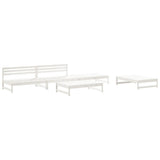 5 Piece Garden Lounge Set White Solid Wood Pine 3186600