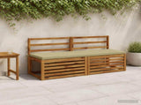 2-Piece Bench Cushions SOEST 100% Polyester Light Green 949431
