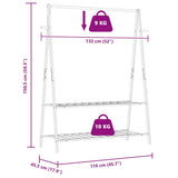 Clothes Rack with Shelves 132x45.5x150.5 cm Bamboo 4008912