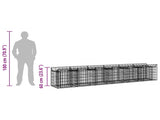 Gabion Raised Bed 2 pcs Silver 3422216