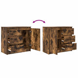 Sideboard with Drawer Smoked Oak 71x35x65 cm Engineered Wood 861575