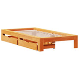 Bed Frame without Mattress Wax Brown 90x190 cm Single Solid Wood Pine 3309022