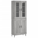Highboard Grey Sonoma 69.5x34x180 cm Engineered Wood 3198359