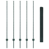 Welded Wire Fence with Post 10 x 1.4 m PVC-Coated Steel 3336454