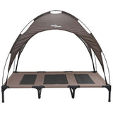 Dog Bed Folding Manual Brown 122 x 93 x 106.5 cm Steel 42008172