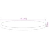 Table Top 50x2.5 cm Round Solid Wood Acacia 370048