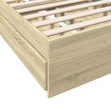 Bed Frame with Drawers without Mattress Sonoma Oak 100x200 cm 3280673