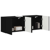 TV Wall Cabinet 2 pcs Black 59.5 x 31 x 40 cm Engineered Wood 892332