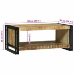 Coffee Table Brown 90 x 50 x 38 cm Solid rough mango wood 4104715