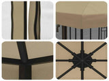 Gazebo Cover with Sidewalls 6 x 3 m Beige Polyester 190 900410