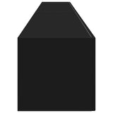TV Wall Cabinet 2 pcs Black Engineered Wood 892232