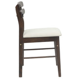 Dining Chair 2 pcs Light Brown and Light Solid Rubber Wood 42020510