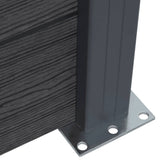 Fence Panel Set Grey 699x186 cm WPC 3211833
