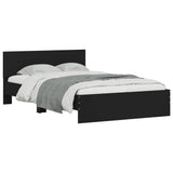 Bed Frame Black Engineered wood, Plywood Small Double Durable 3207512