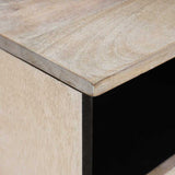 TV Cabinet Bleached White 100 x 33 x 46 cm Solid Mango Wood 4018134