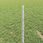 Fence with Posts Silver 0.4 x 25 m Steel 3336983