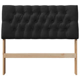 Upholstered Headboard Black 100 cm Solid Pine Wood 879356