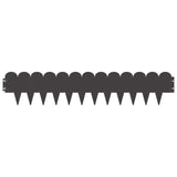 Lawn Edging 30 pcs 103 x 20 cm Steel Black 8008674