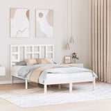 Bed Frame without Mattress White 120x190 cm Small Double Solid Wood 3105376