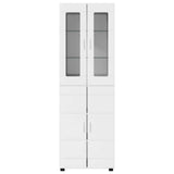 Highboard with Shelf FLORIN High Gloss White 60 x 35 x 182 cm 3397918