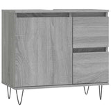 Bathroom Cabinet Grey Sonoma 65x33x60 cm Engineered Wood 831610