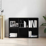 Book Cabinet Black Oak 66x30x98 cm Engineered Wood 862420