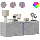 TV Wall Cabinet with LED Lights Concrete Grey 100x31x35 cm 852267