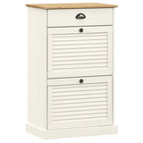 Shoe Cabinet VIGO 60x35x96 cm White Solid Wood Pine 353170