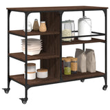 Kitchen Trolley Brown Oak 100x45x89.5 cm Engineered Wood 842385