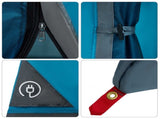 Camping Tent Set Folding 2 pcs Blue Taffeta and Fabric 3337171