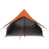 Family Tent with Roof Grey and Orange 256 x 256 x 185 cm 4100678
