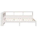 Bookcase Bed without Mattress White 90x200 cm Solid Wood Pine 3324327