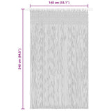 Macrame Curtain Taupe 140x240 cm Cotton 323979