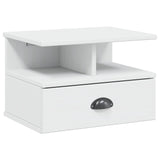 Bedside Cabinet HILL White 40 x 31 x 27 cm Solid Pine Wood 42025044