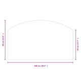 Fireplace Glass Plate 100x60 cm 324148