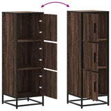 Highboard Brown Oak 35.5x35x106.5 cm Engineered Wood and Metal 849068