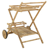 Tea Trolley with wheels Natural 79 x 67.5 x 84 cm Bamboo 42028068