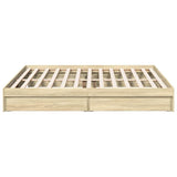 Bed Frame with Drawers without Mattress Sonoma Oak 180x200 cm Super King 3280638