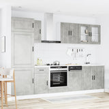 8 Piece Kitchen Cabinet Set Kalmar Concrete Grey Engineered Wood 3314815
