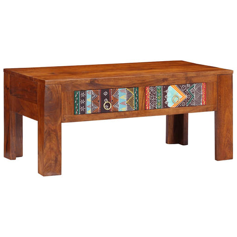 ZNTS Coffee Table 90x50x40 cm Solid Wood Acacia 4016486